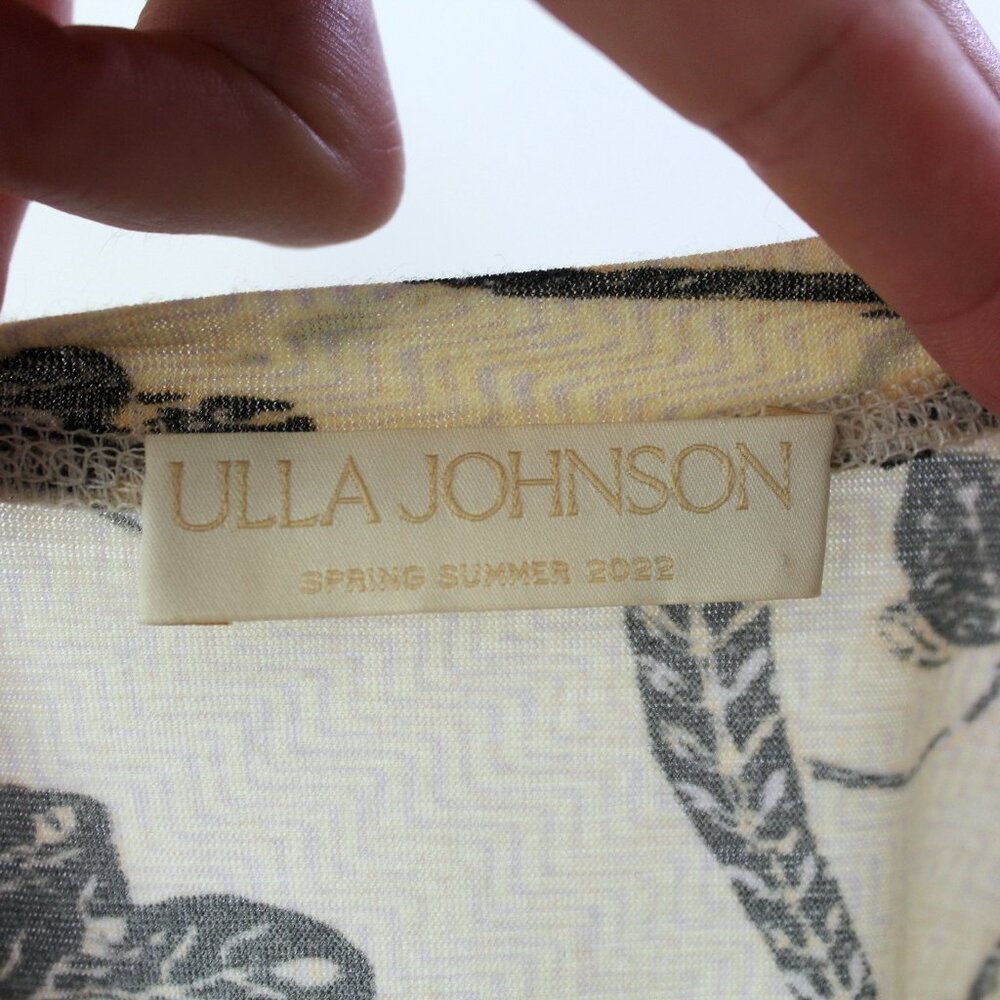 Ulla Johnson Estelle short sleeve t-shirt top in lemonbalm M medium EUC - Picture 2 of 3